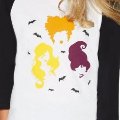 Spirit Halloween Sanderson Sisters Hairstyles Long Sleeve T Shirt – Hocus Pocus -Cheap Trick Or Treat Hub Store 01400795 c
