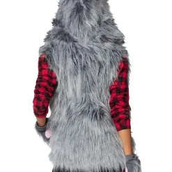 Spirit Halloween Adult Faux Fur Wolf Vest 5 Spirit Halloween Adult Faux Fur Wolf Vest -Cheap Trick Or Treat Hub Store 01401173 b
