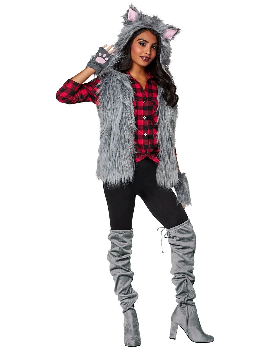 Spirit Halloween Adult Faux Fur Wolf Vest 3 Spirit Halloween Adult Faux Fur Wolf Vest - Image 3
