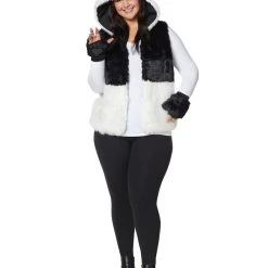 Spirit Halloween Faux Fur Panda Vest -Cheap Trick Or Treat Hub Store 01401249 e