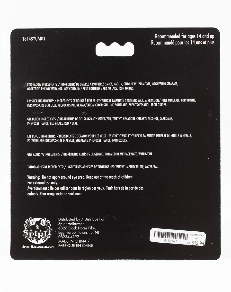 Spirit Halloween Vampire Makeup Kit 3 Spirit Halloween Vampire Makeup Kit - Image 3