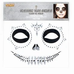 Spirit Halloween Skeleton Face Jewels