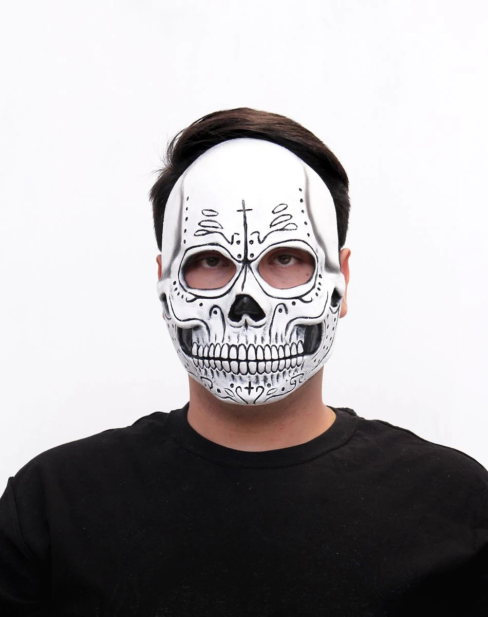 Spirit Halloween Sugar Skull Skeleton Half Mask 1 Spirit Halloween Sugar Skull Skeleton Half Mask