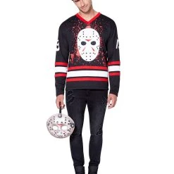 Spirit Halloween Jason Voorhees Hockey Jersey - Friday the 13th -Cheap Trick Or Treat Hub Store 01405588 c