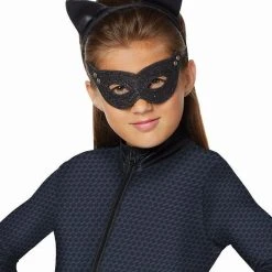 Spirit Halloween Kids Catwoman Jumpsuit Costume - DC Comics -Cheap Trick Or Treat Hub Store 01406768 d