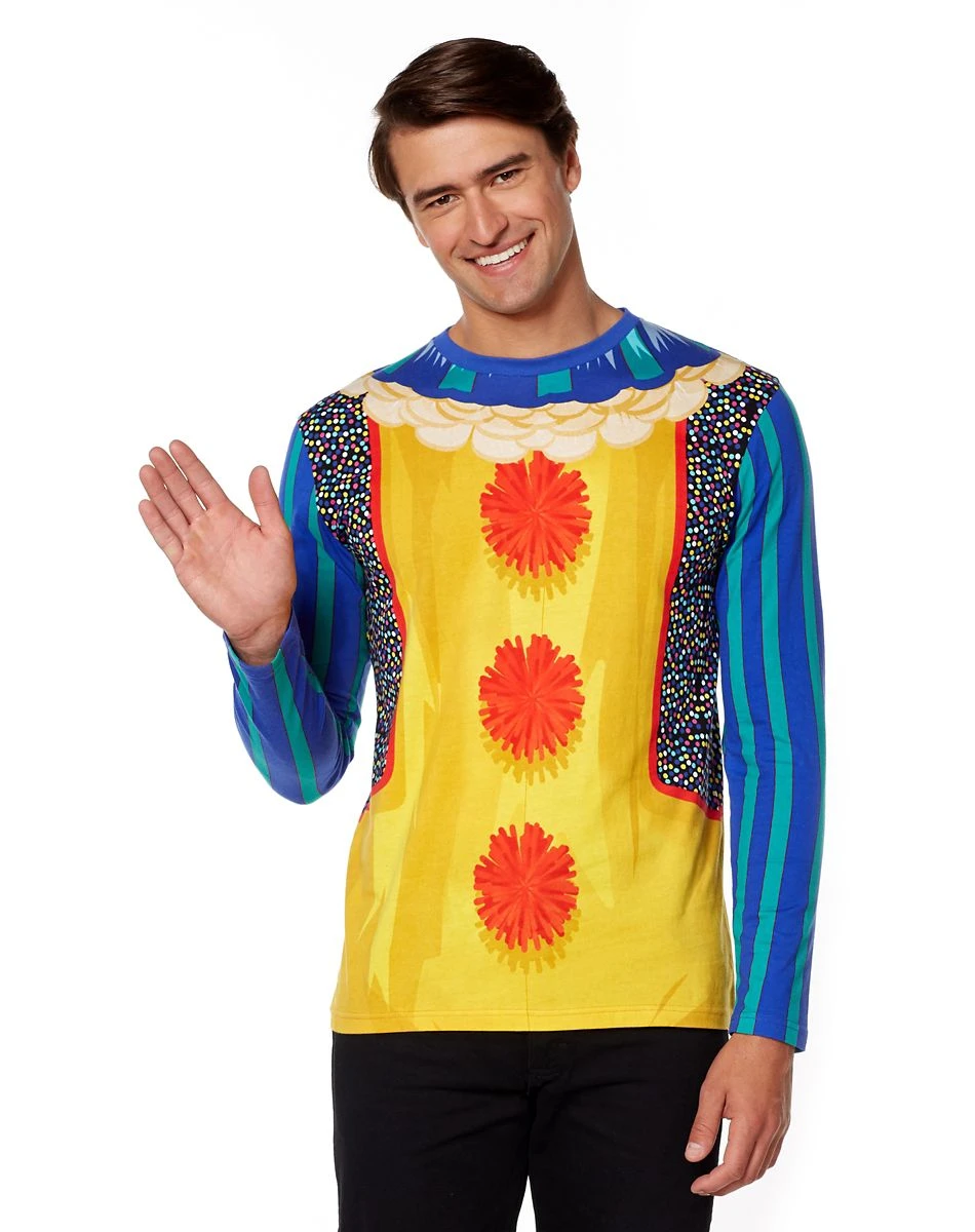 Spirit Halloween Classic Pennywise Long Sleeve T Shirt - It 1 Spirit Halloween Classic Pennywise Long Sleeve T Shirt - It