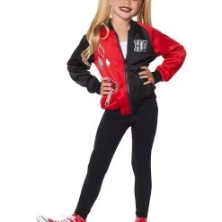 Spirit Halloween Kids Harley Quinn Bomber Jacket - DC Comics -Cheap Trick Or Treat Hub Store 01408673 c