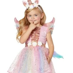 Spirit Halloween Toddler Winged Unicorn Costume -Cheap Trick Or Treat Hub Store 01409952 c