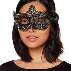 Spirit Halloween Silver Steampunk Eye Half Mask