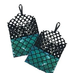 Spirit Halloween Mermaid Scale Fishnet Gloves