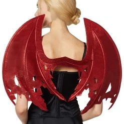 Spirit Halloween Red Glitter Devil Wings
