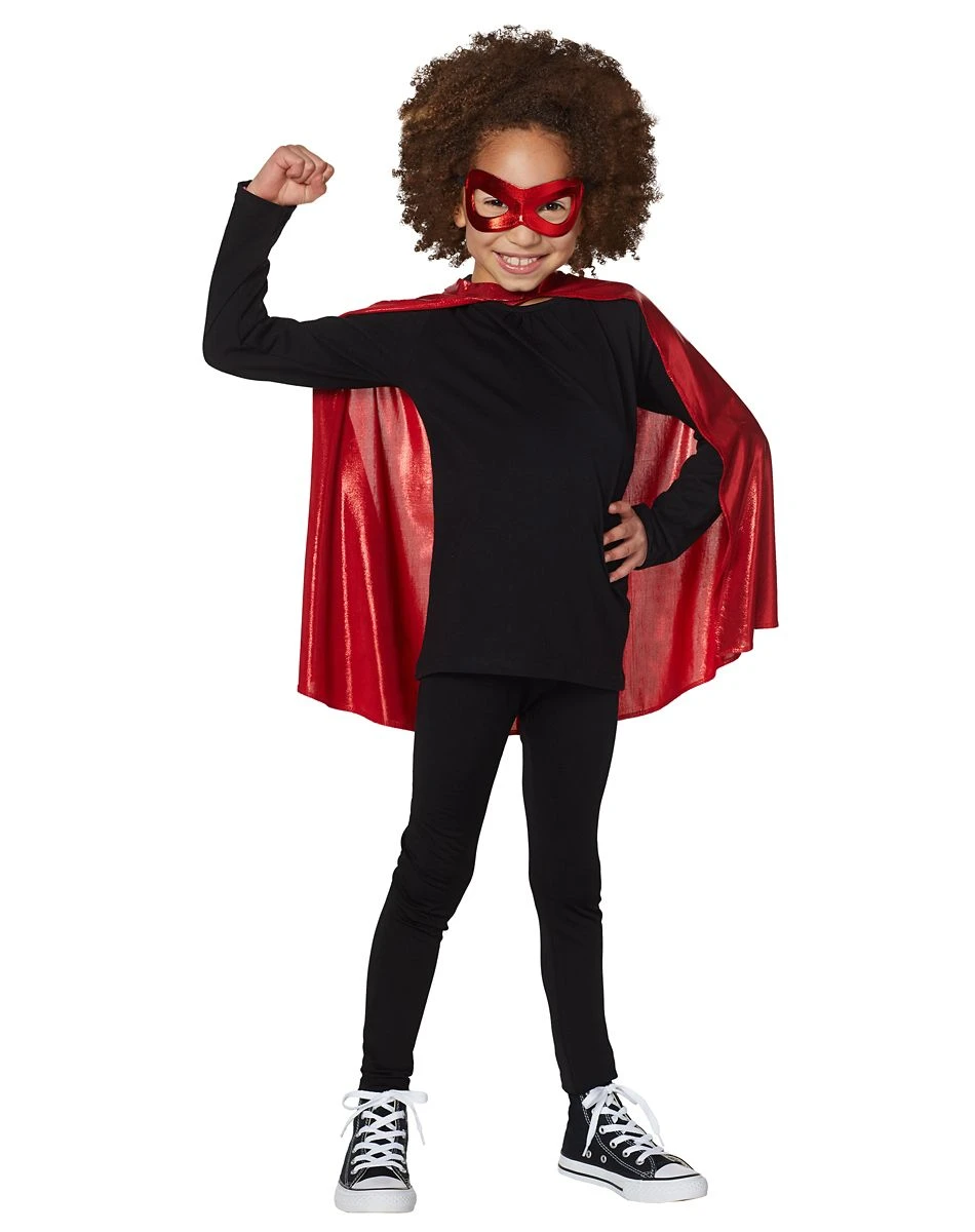 Spirit Halloween Kids Red Cape and Mask 1 Spirit Halloween Kids Red Cape and Mask
