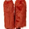 Spirit Halloween Orange Faux Fur Legwarmers