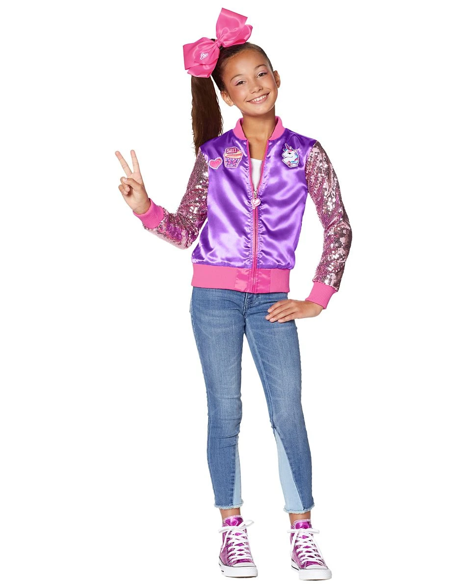 Spirit Halloween Kids JoJo Siwa Bomber Jacket 3 Spirit Halloween Kids JoJo Siwa Bomber Jacket - Image 3