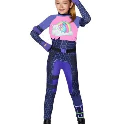 Spirit Halloween Girls Brite Bomber Costume - Fortnite