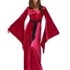 Spirit Halloween Burgundy Velvet Hooded Robe