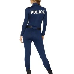 Spirit Halloween Adult Police Officer Catsuit Costume -Cheap Trick Or Treat Hub Store 01424613 b