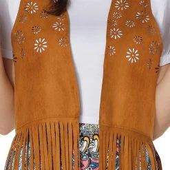 Spirit Halloween Fringed Hippie Vest -Cheap Trick Or Treat Hub Store 01425743 b