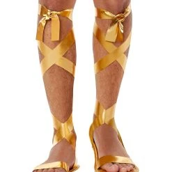 Spirit Halloween Gold Roman Sandals