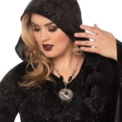 Spirit Halloween Velvet Hooded Plus Size Robe -Cheap Trick Or Treat Hub Store 01427954 c