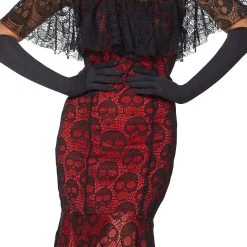 Spirit Halloween Adult La Catrina Day of the Dead Trumpet Dress Costume -Cheap Trick Or Treat Hub Store 01428358 c