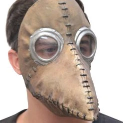 Spirit Halloween Brown Plague Doctor Half Mask -Cheap Trick Or Treat Hub Store 01429190 c