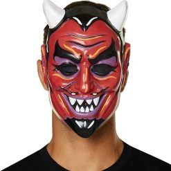 Spirit Halloween Vintage Devil Half Mask