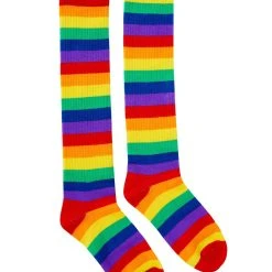 Spirit Halloween Rainbow Striped Knee High Socks