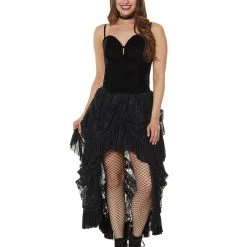 Spirit Halloween Black Velvet Corset -Cheap Trick Or Treat Hub Store 01431972 c