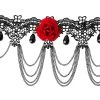 Spirit Halloween Day of the Dead Rose Lace Choker Necklace