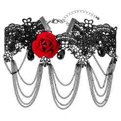 Spirit Halloween Day of the Dead Rose Lace Choker Necklace 5 Spirit Halloween Day of the Dead Rose Lace Choker Necklace -Cheap Trick Or Treat Hub Store 01433416 c