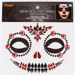 Spirit Halloween Sugar Skull Jewel Face Decal