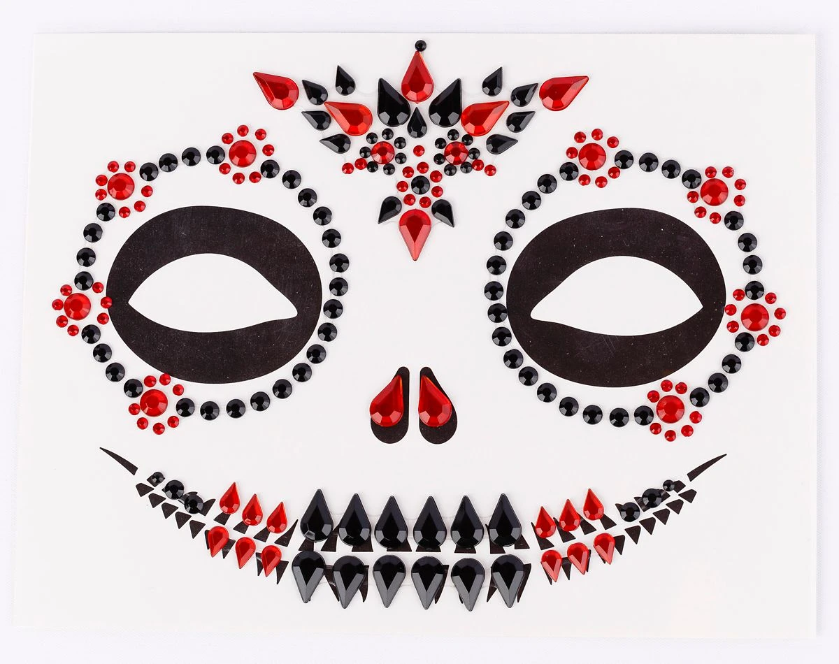 Spirit Halloween Sugar Skull Jewel Face Decal 3 Spirit Halloween Sugar Skull Jewel Face Decal - Image 3