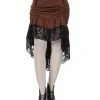 Spirit Halloween Gathered Steampunk Lace Trim Skirt