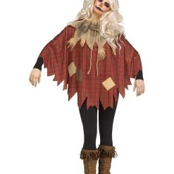 Spirit Halloween Plaid Scarecrow Poncho