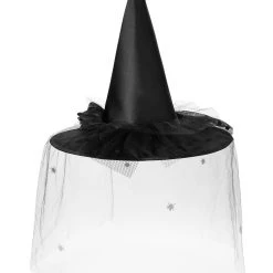 Spirit Halloween Black Spider Witch Hat