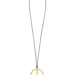 Spirit Halloween Goldtone Peace Pendant Necklace