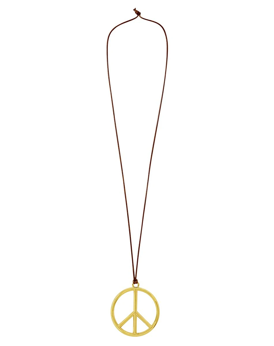 Spirit Halloween Goldtone Peace Pendant Necklace 1 Spirit Halloween Goldtone Peace Pendant Necklace
