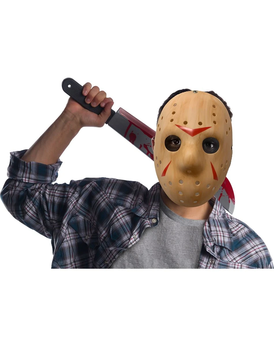 Spirit Halloween Jason Voorhees Half Mask and Machete Kit - Friday the 13th 1 Spirit Halloween Jason Voorhees Half Mask and Machete Kit - Friday the 13th