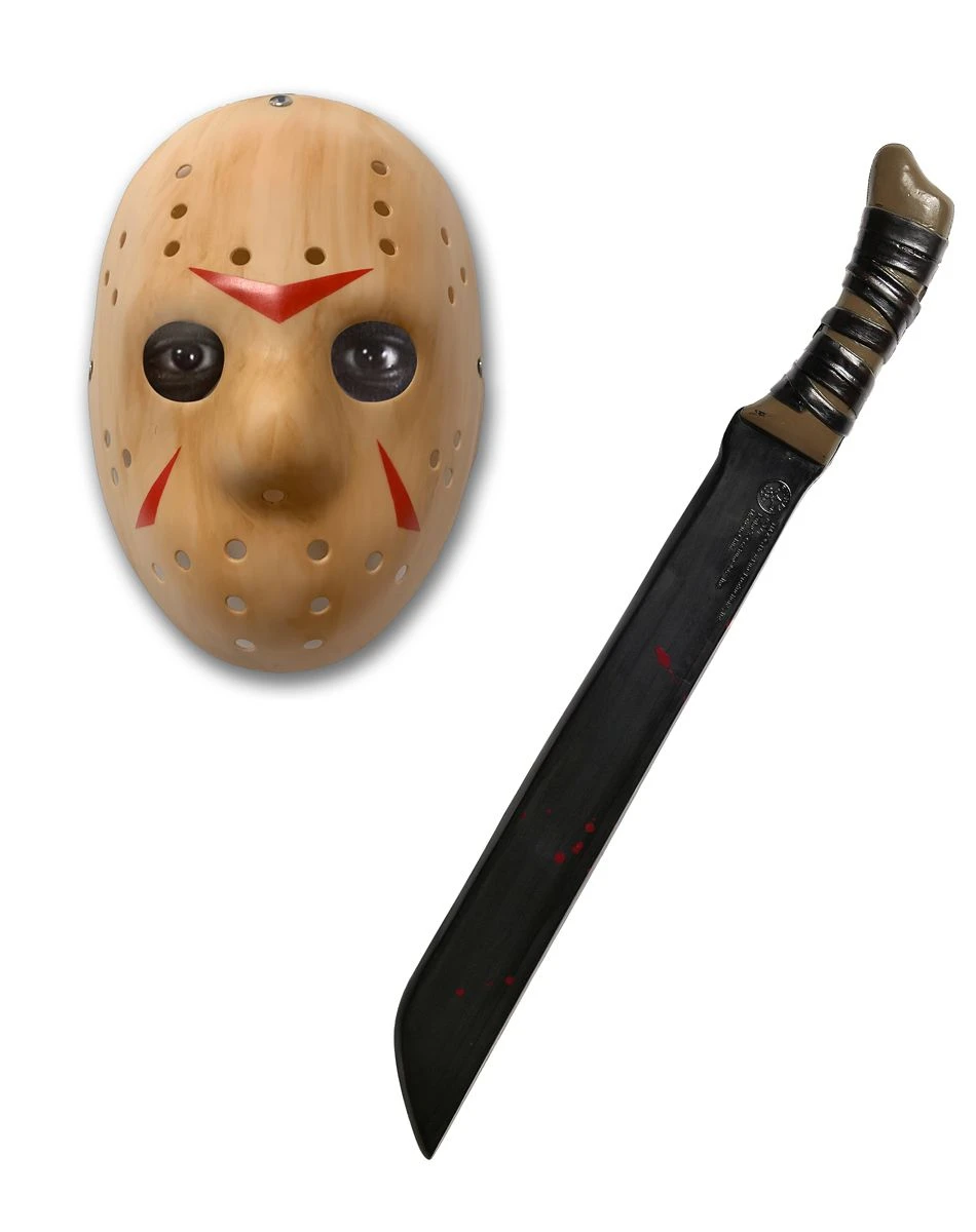 Spirit Halloween Jason Voorhees Half Mask and Machete Kit - Friday the 13th 2 Spirit Halloween Jason Voorhees Half Mask and Machete Kit - Friday the 13th - Image 2