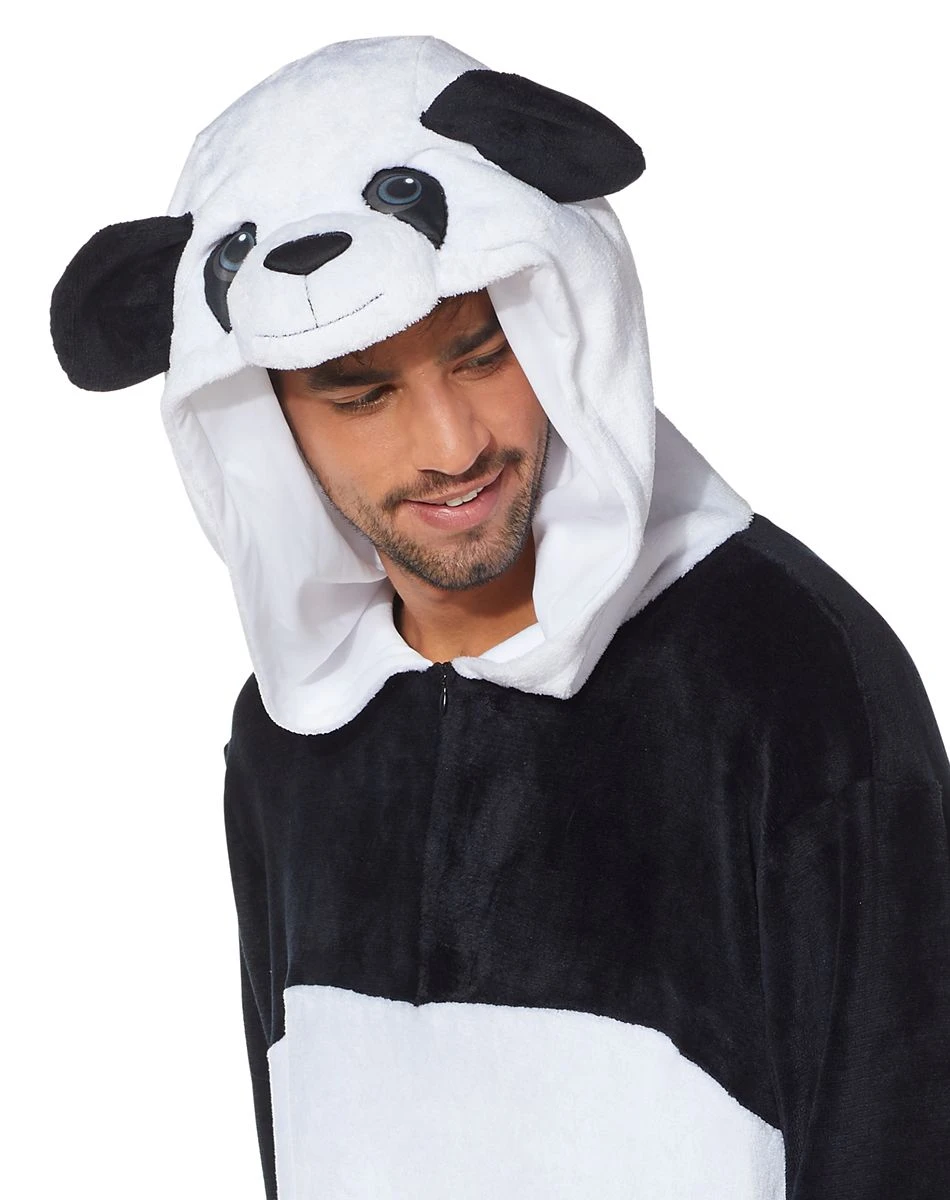 Spirit Halloween Adult Panda Union Suit 4 Spirit Halloween Adult Panda Union Suit - Image 4