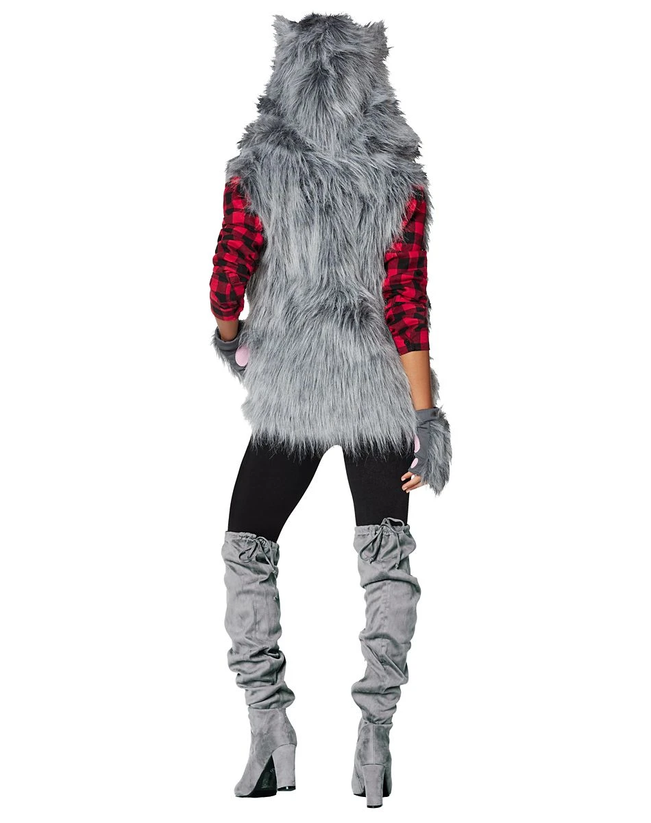 Spirit Halloween Adult Faux Fur Plus Size Wolf Vest 4 Spirit Halloween Adult Faux Fur Plus Size Wolf Vest - Image 4