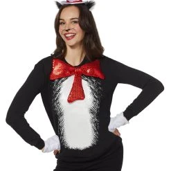 Spirit Halloween Adult Cat in the Hat Costume Kit - Dr. Seuss