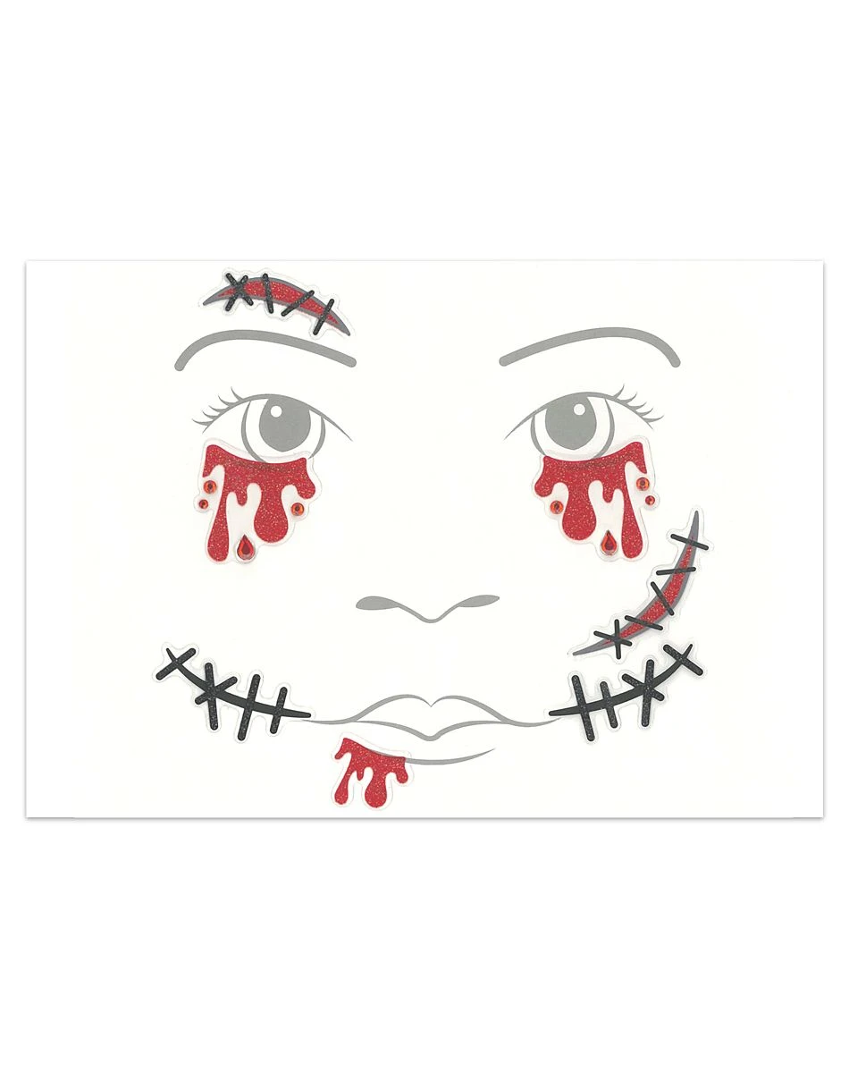 Spirit Halloween Kids Horror Zombie Face Decal 1 Spirit Halloween Kids Horror Zombie Face Decal