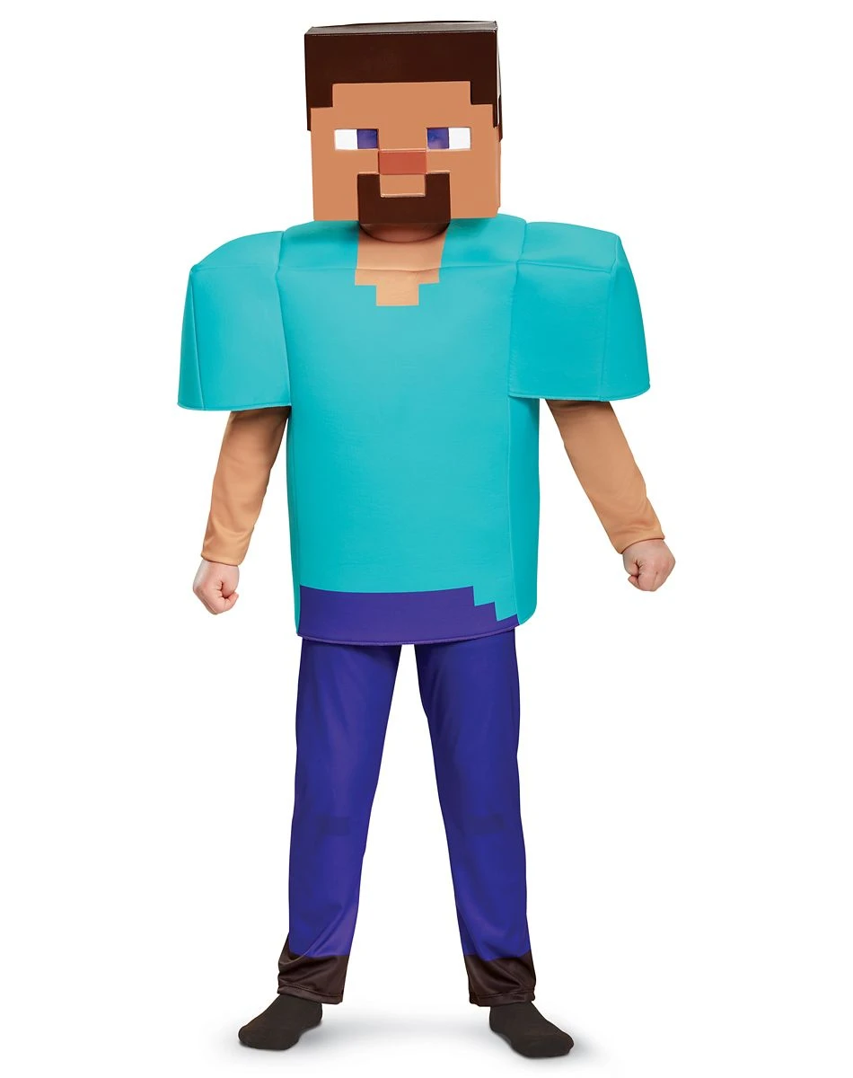 Spirit Halloween Kids Steve Costume Deluxe - Minecraft 1 Spirit Halloween Kids Steve Costume Deluxe - Minecraft