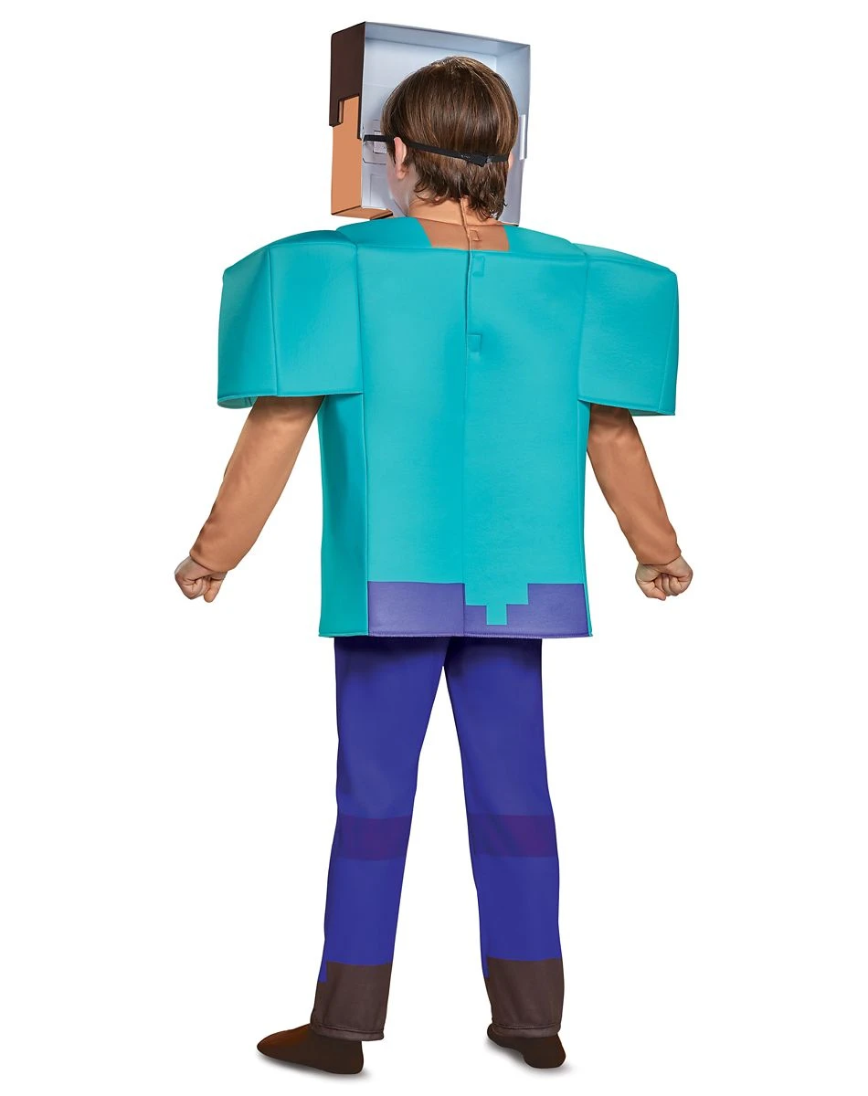 Spirit Halloween Kids Steve Costume Deluxe - Minecraft 2 Spirit Halloween Kids Steve Costume Deluxe - Minecraft - Image 2