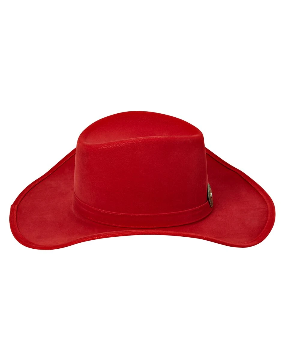 Spirit Halloween Red Western Cowboy Hat 2 Spirit Halloween Red Western Cowboy Hat - Image 2