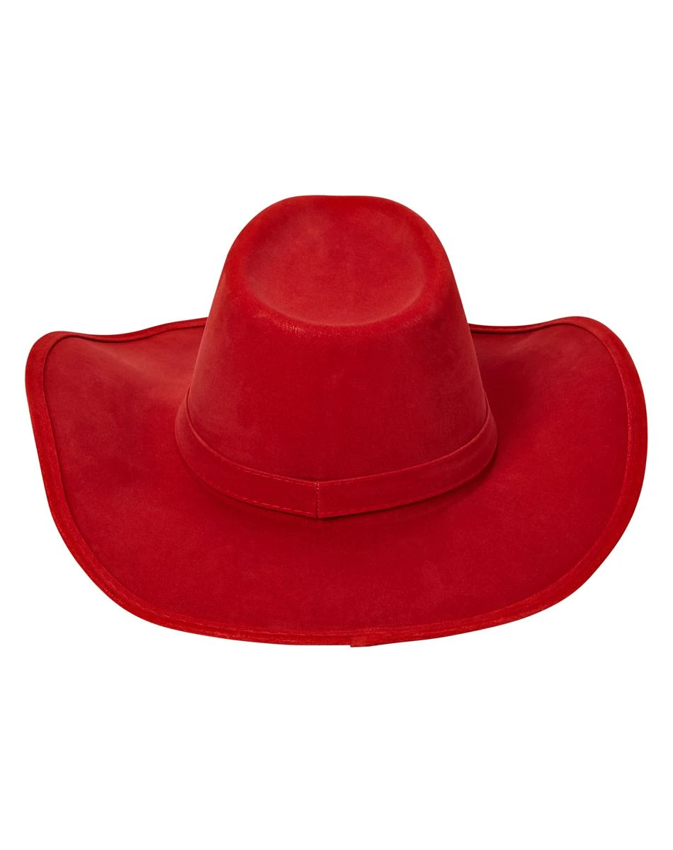 Spirit Halloween Red Western Cowboy Hat 3 Spirit Halloween Red Western Cowboy Hat - Image 3