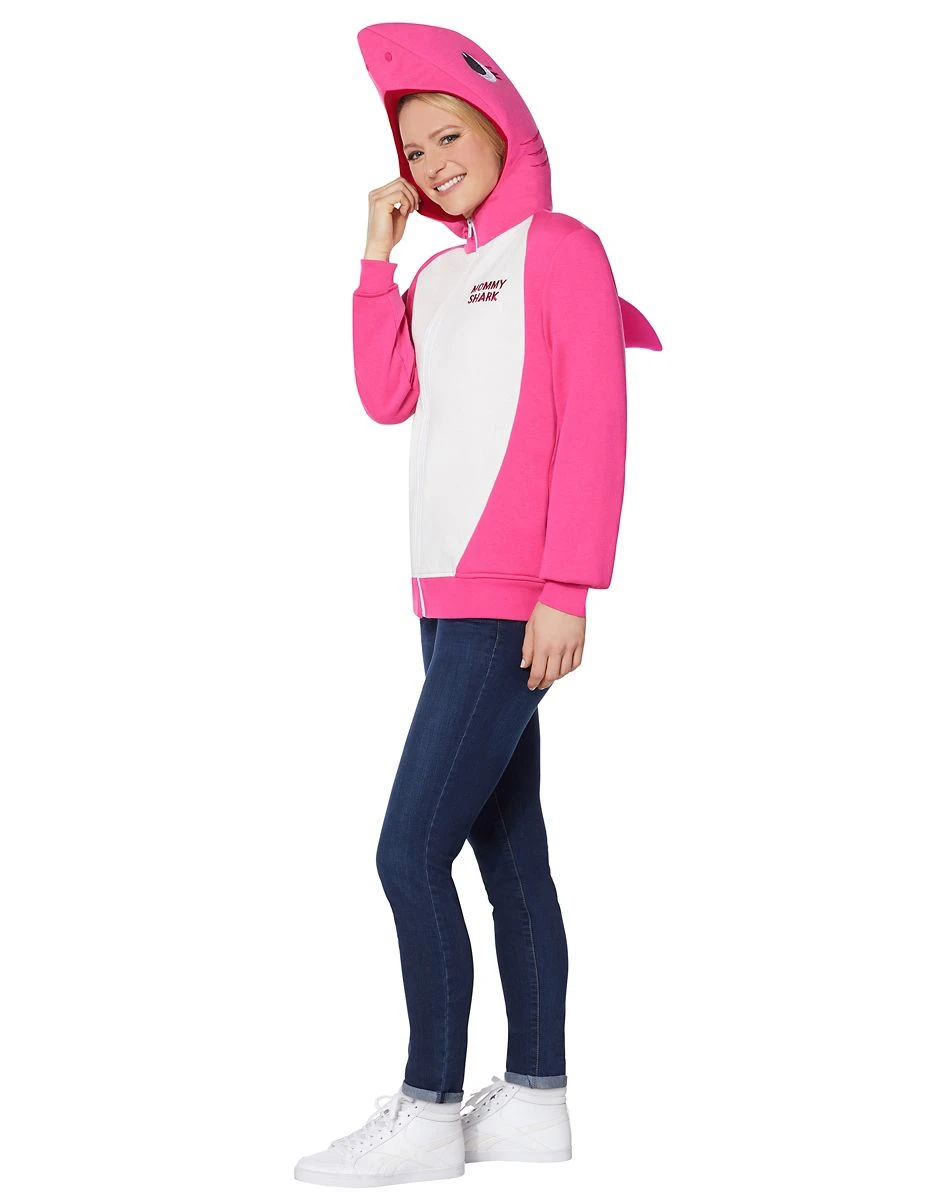 Spirit Halloween Adult Mommy Shark Costume Hoodie - Baby Shark 3 Spirit Halloween Adult Mommy Shark Costume Hoodie - Baby Shark - Image 3
