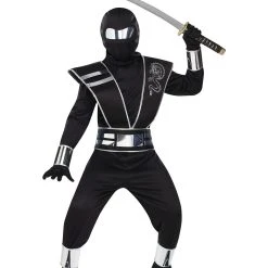 Spirit Halloween Kids Silver Mirror Ninja Costume